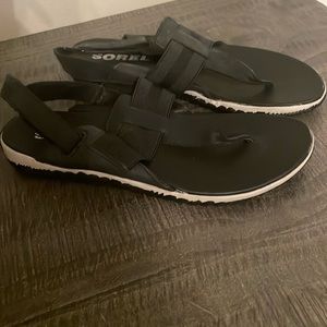 Sorel out n about sandals black slingback